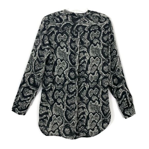 Larry Levine Snake Print Button Front Shirt blouse - Picture 4 of 9